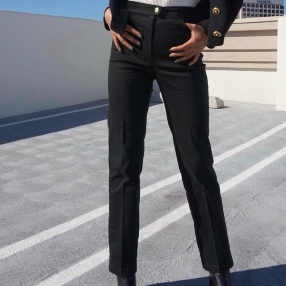 St. John Sport by Marie Gray Black Straight-Leg Jeans – Size 4, 29” Inseam